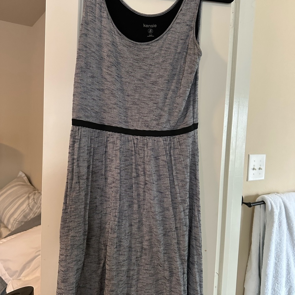 Kensie Black and White Striped Dress